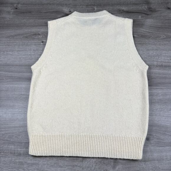 Vintage Picket and Post Sweater Vest Womens Size Large 100% Wool Cream WPL11935 - Picture 7 of 8